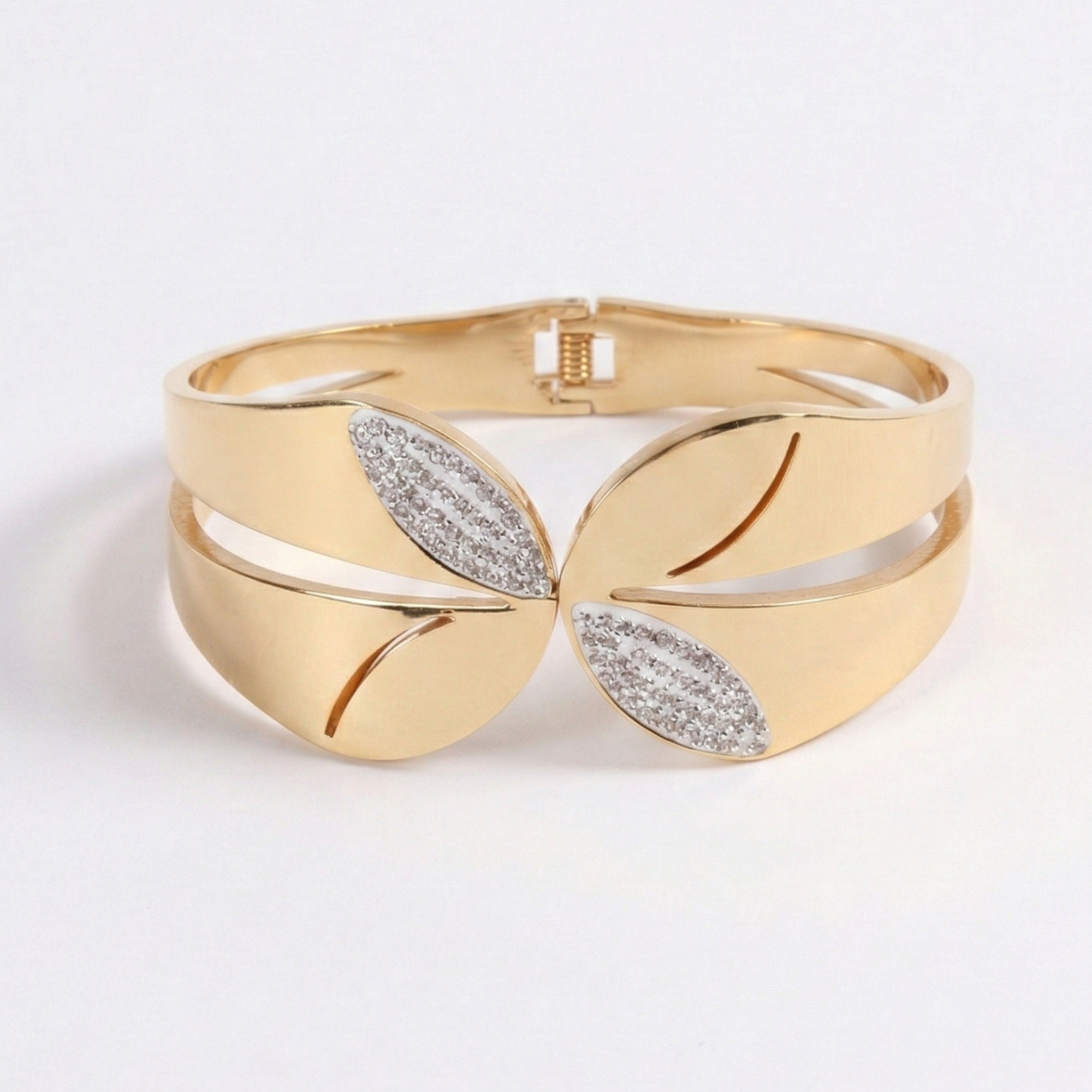 Royal Bloom Crystal Cuff – Gold Signature Edition