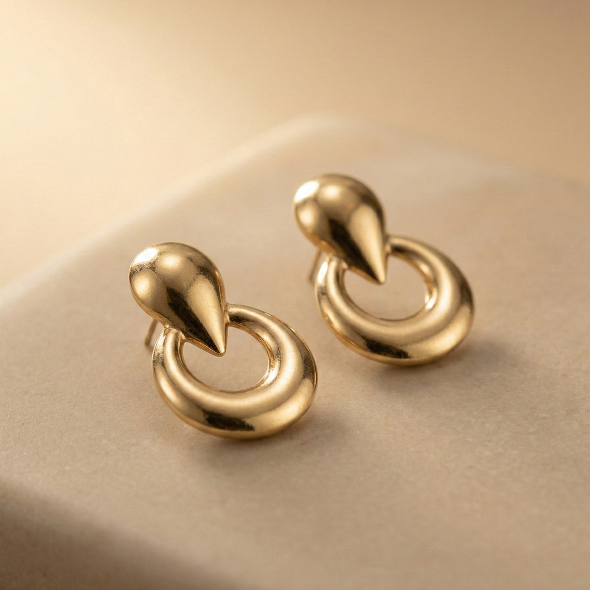 Luxe Drop Hoop Earring