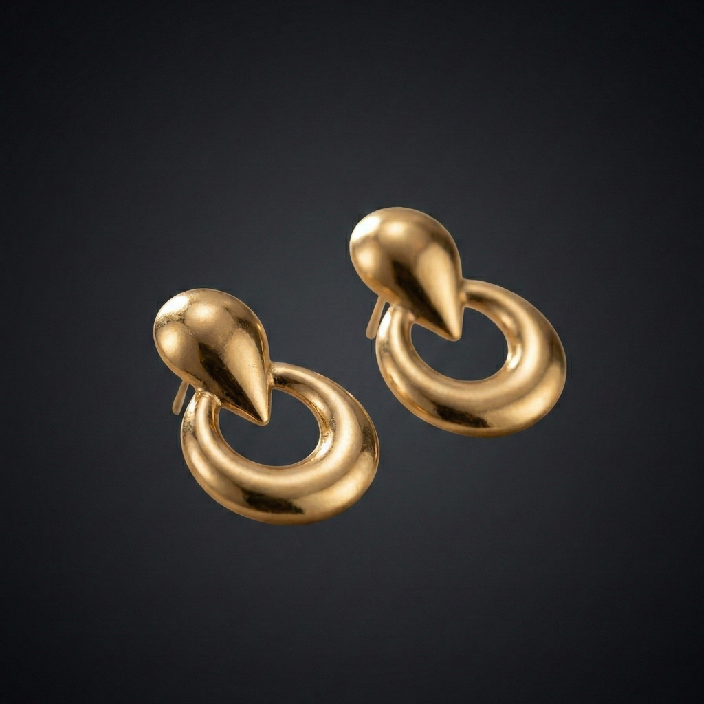 Luxe Drop Hoop Earring