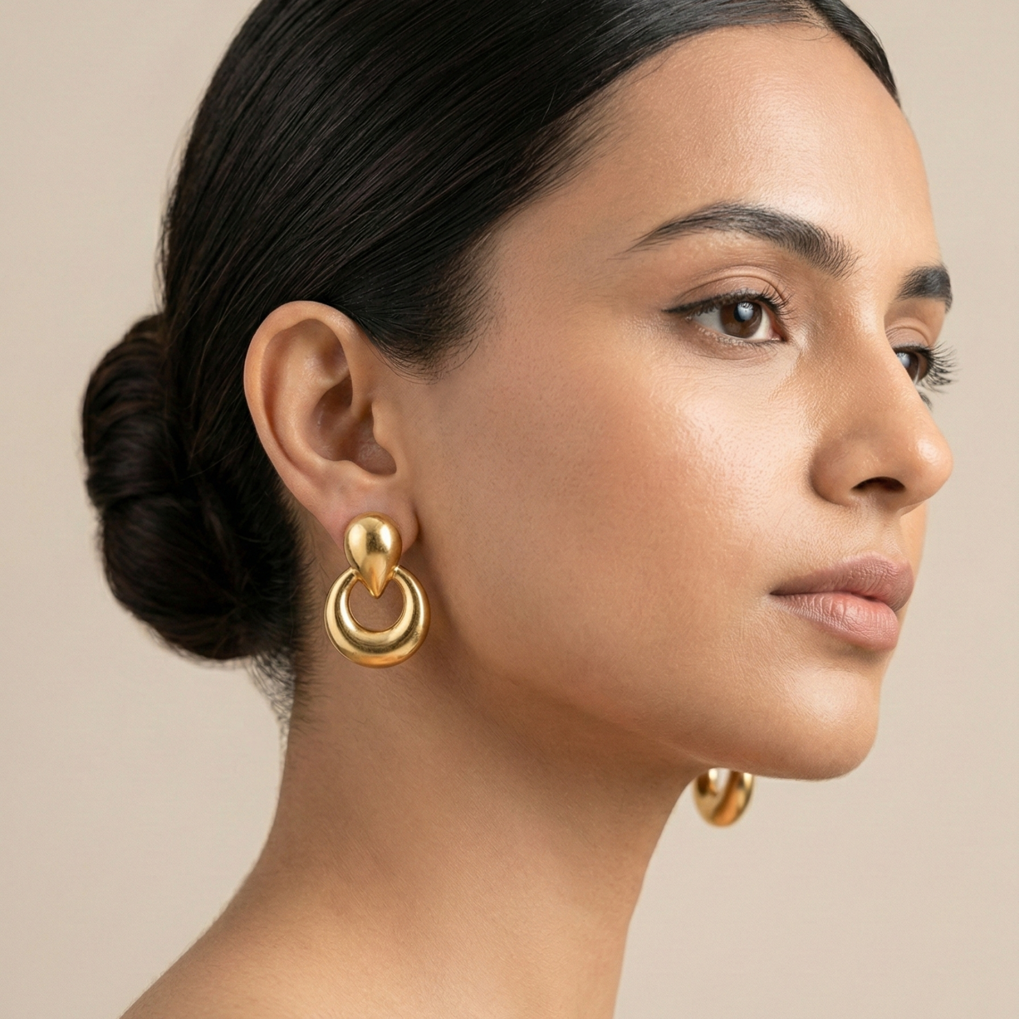 Luxe Drop Hoop Earring