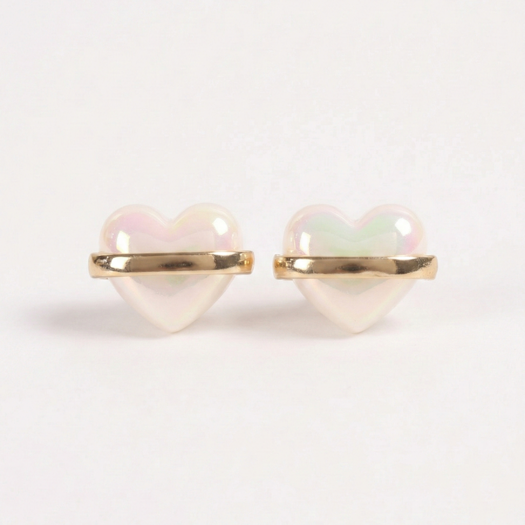 Celeste Heart Pearl Earring
