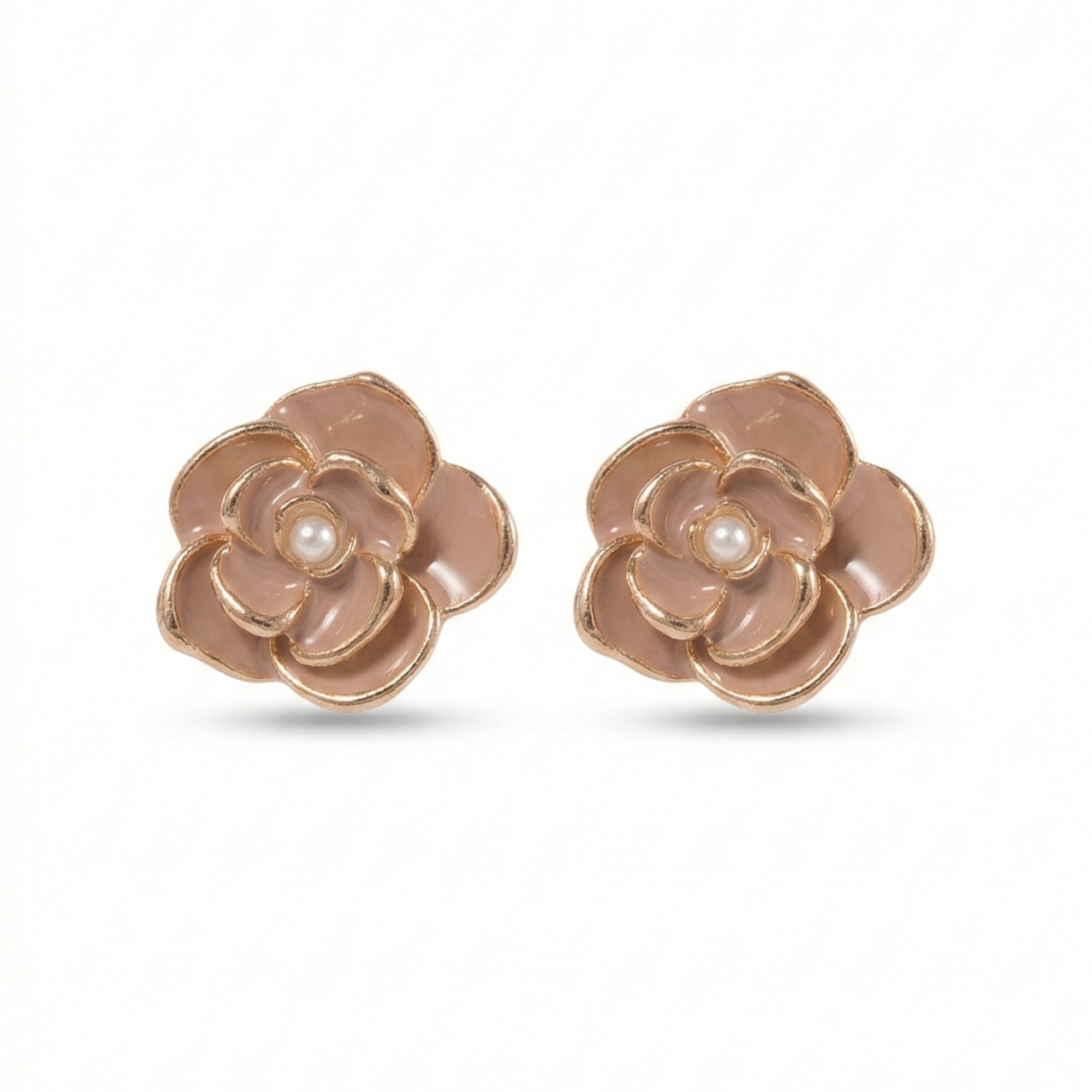 Pearl Bloom Floral Gold Earing