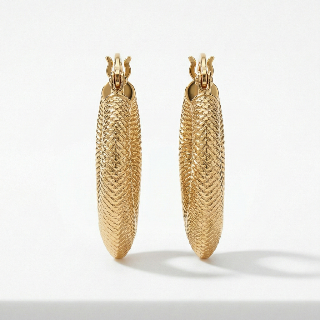 Velora Textured Gold Earrings – Luxe Statement Edition