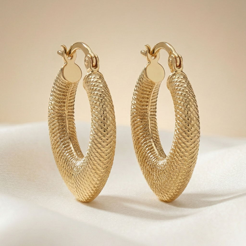 Velora Textured Gold Earrings – Luxe Statement Edition