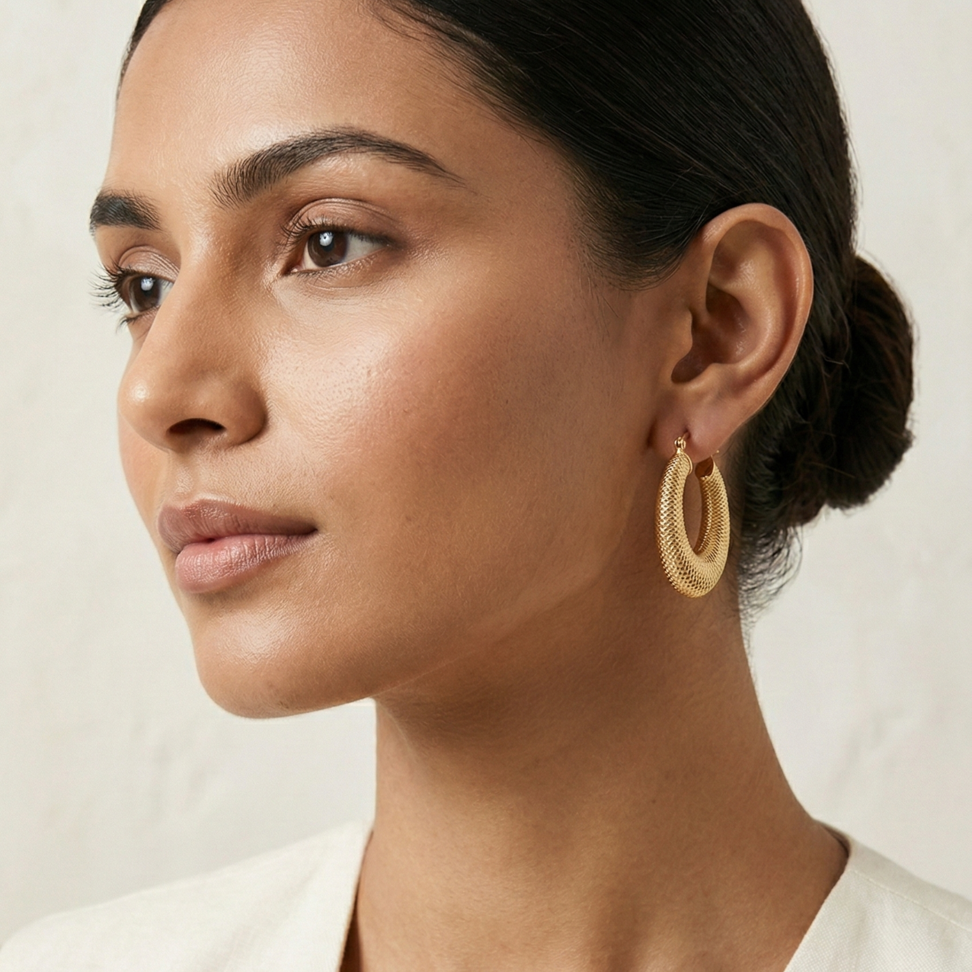 Velora Textured Gold Earrings – Luxe Statement Edition