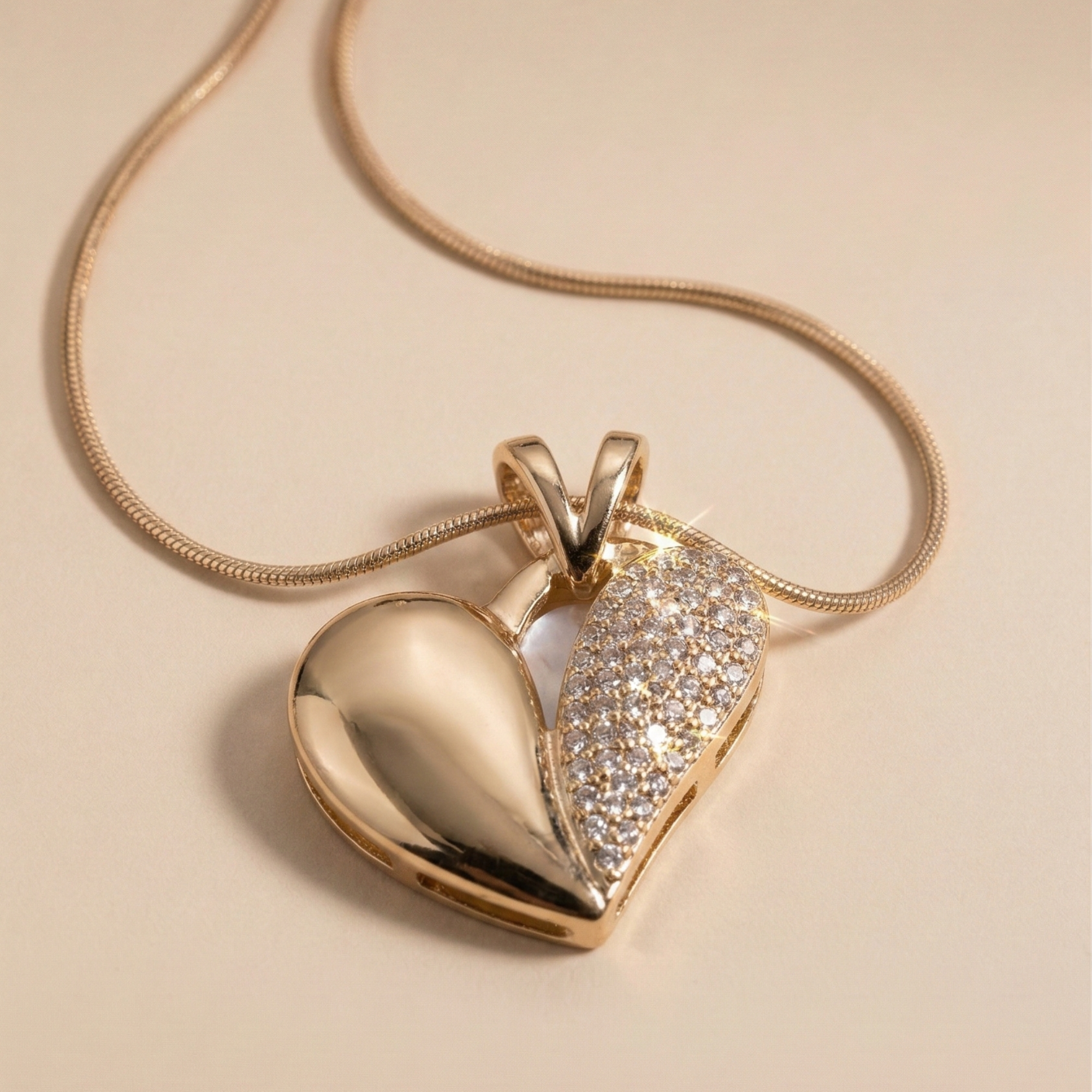 Elegant Heart Pendant Necklace