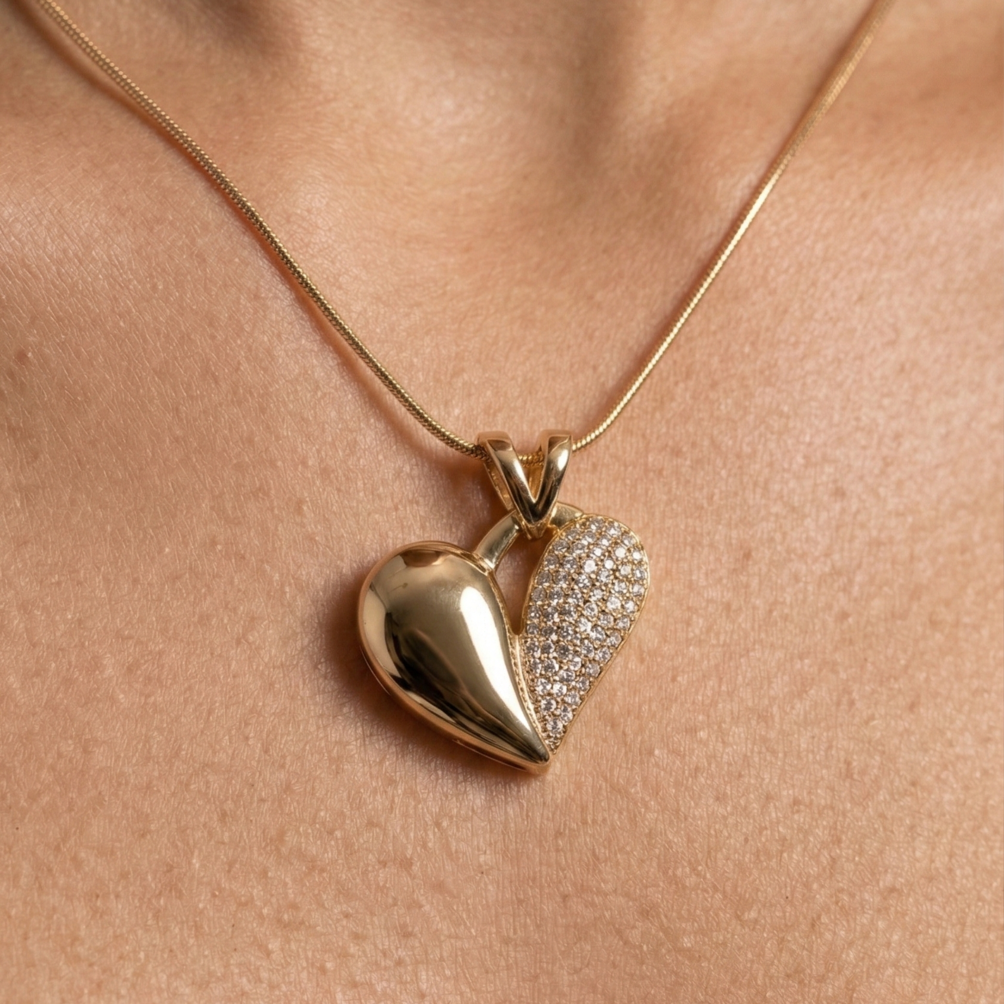 Elegant Heart Pendant Necklace