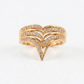 Royal V-Crown Zircon Ring