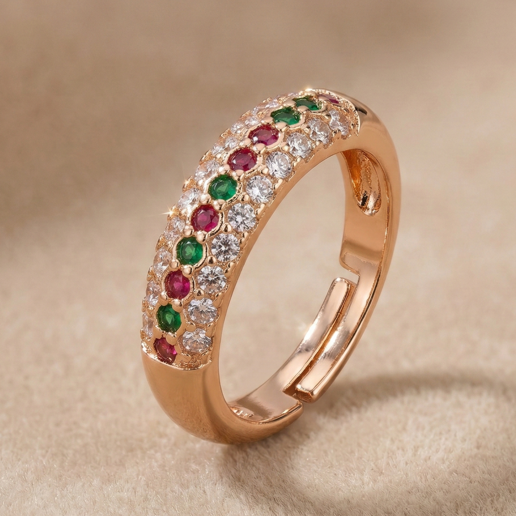 Royal Gemstone Adjustable Ring