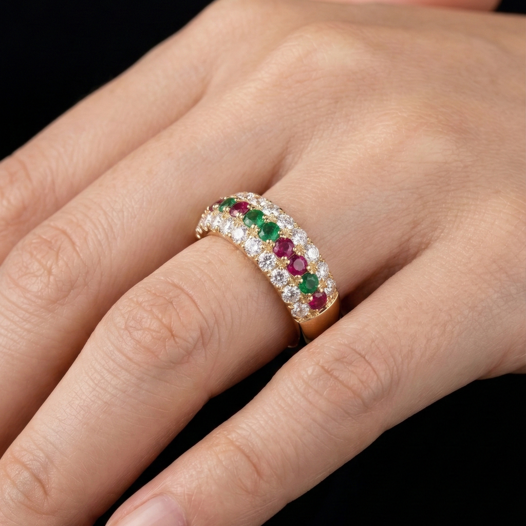 Royal Gemstone Adjustable Ring