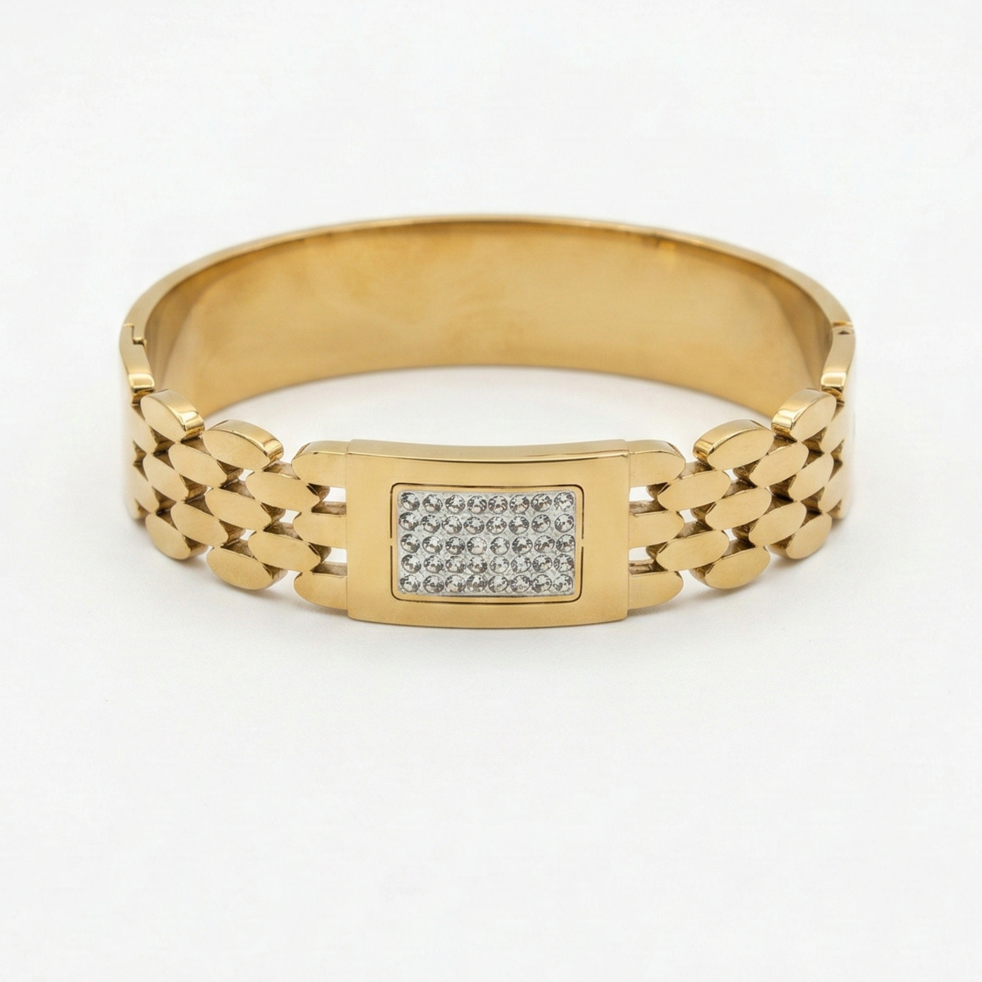 Royal Chain Crystal Cuff – Gold Elite Edition